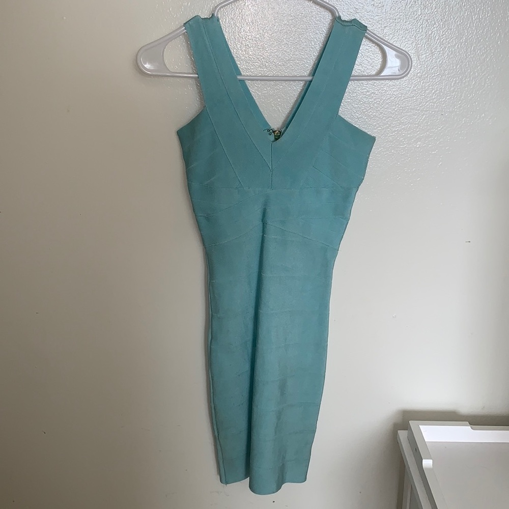 Light blue bodycon dress